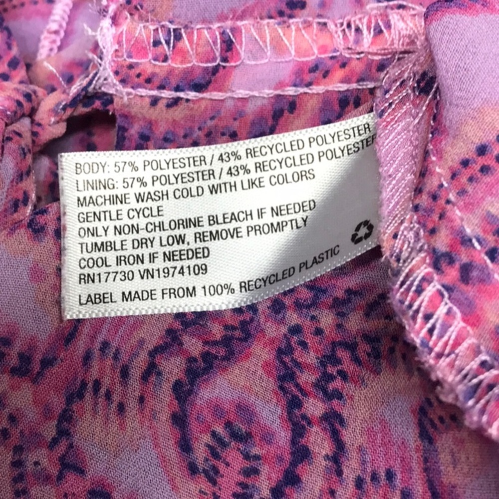 Pink Patterned Women's Top - Picture 4 of 4